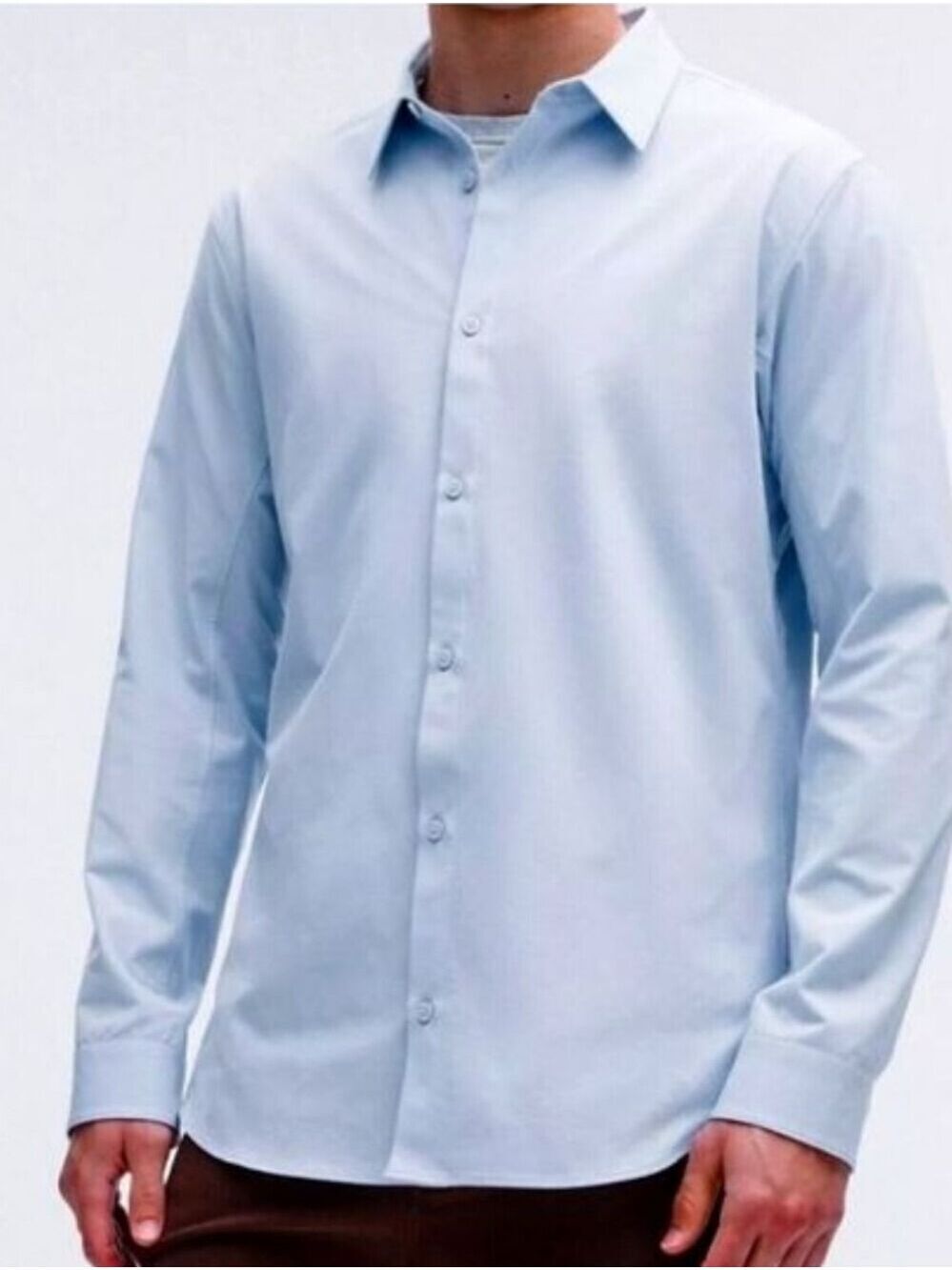 LULULEMON Men's Blue Button Down Long Sleeve Shirt Size Small